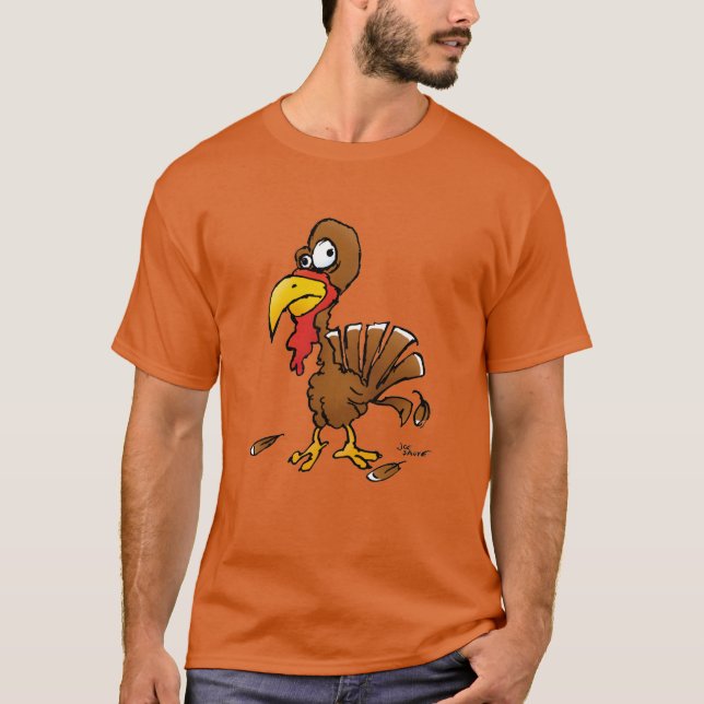 Funny Turkey Cartoon T-Shirt (Vorderseite)