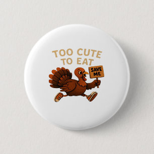 Funny Turkey Escape Oversized T - Shirt.png Button