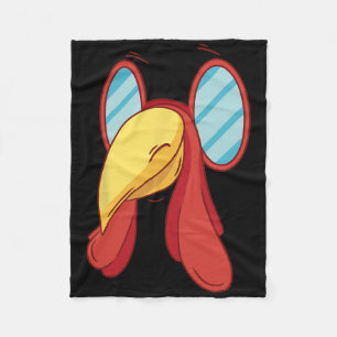 Funny Turkey Face Erntedank Fall Joke Spaß Fleecedecke