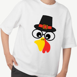 Funny Turkey Face für Erntedank T-Shirt