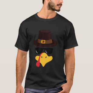 Funny Turkey Gesichter Matching Familie Erntedank T-Shirt