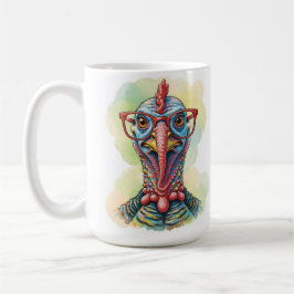 Funny Turkey in Glasses Cartoon Fun Kaffeetasse