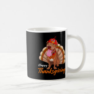 Funny Turkey Pitbull Dog Maple Leaf Fall Vibes Tha Kaffeetasse