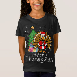 Funny Turkey Santa Merry Thanksmas Weihnachten Vie T-Shirt