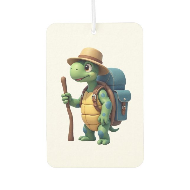 Funny Turtle Wandern Grafisches Camping Lover Adve Autolufterfrischer (Vorderseite)