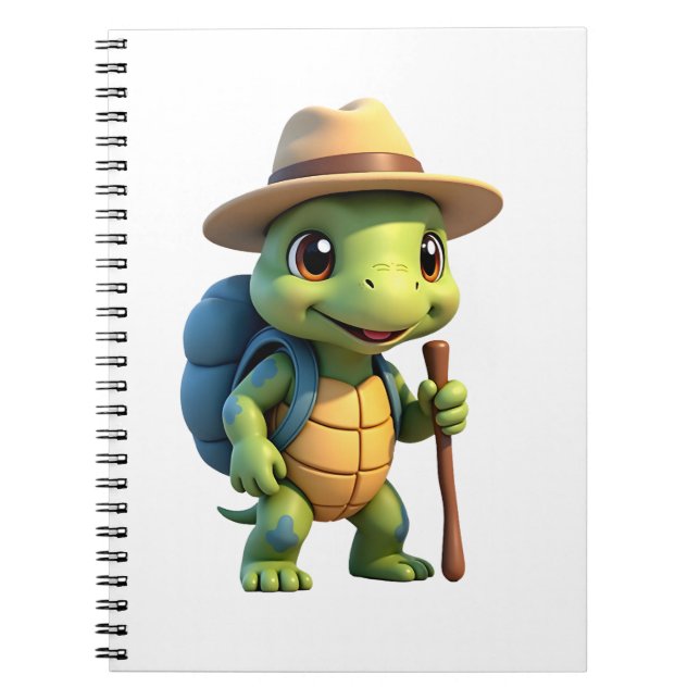 Funny Turtle Wandern Grafisches Camping Lover Adve Notizblock (Vorderseite)