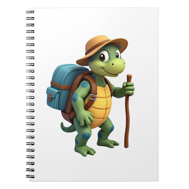 Funny Turtle Wandern Grafisches Camping Lover Adve Notizblock (Vorderseite)