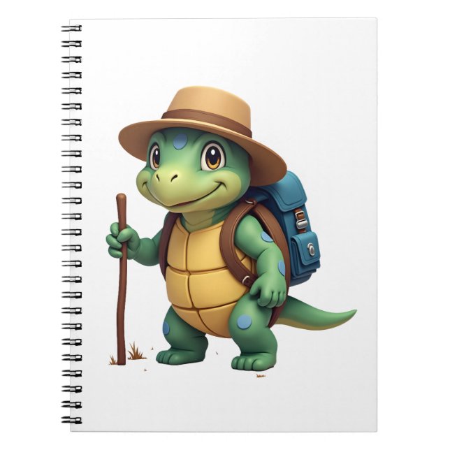 Funny Turtle Wandern Grafisches Camping Lover Adve Notizblock (Vorderseite)