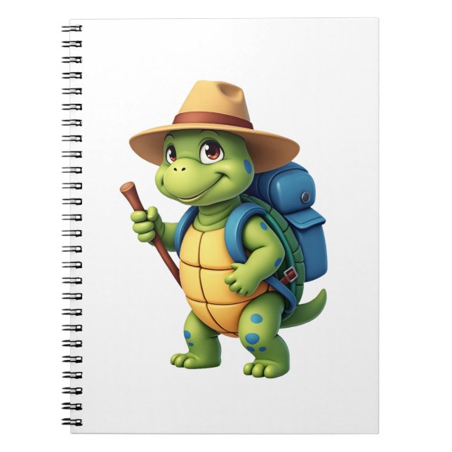 Funny Turtle Wandern Grafisches Camping Lover Adve Notizblock (Vorderseite)