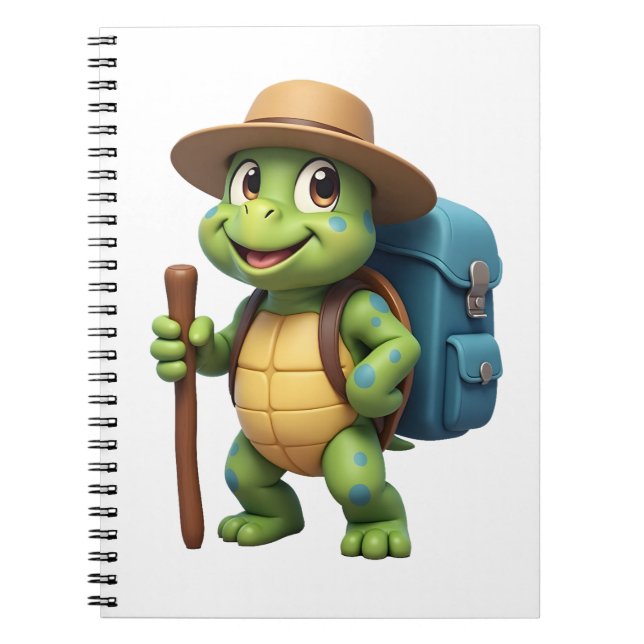 Funny Turtle Wandern Grafisches Camping Lover Adve Notizblock (Vorderseite)