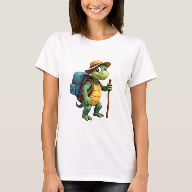 Funny Turtle Wandern Grafisches Camping Lover Adve T-Shirt (Vorderseite)