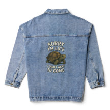 Funny Turtle Zitat Damen Denim Jacket