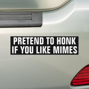Funny tut so, als würdest du gerne Mimes? Autoaufkleber