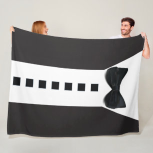 Funny Tuxedo 🎩 Minimalistisches Elegant Fleecedecke