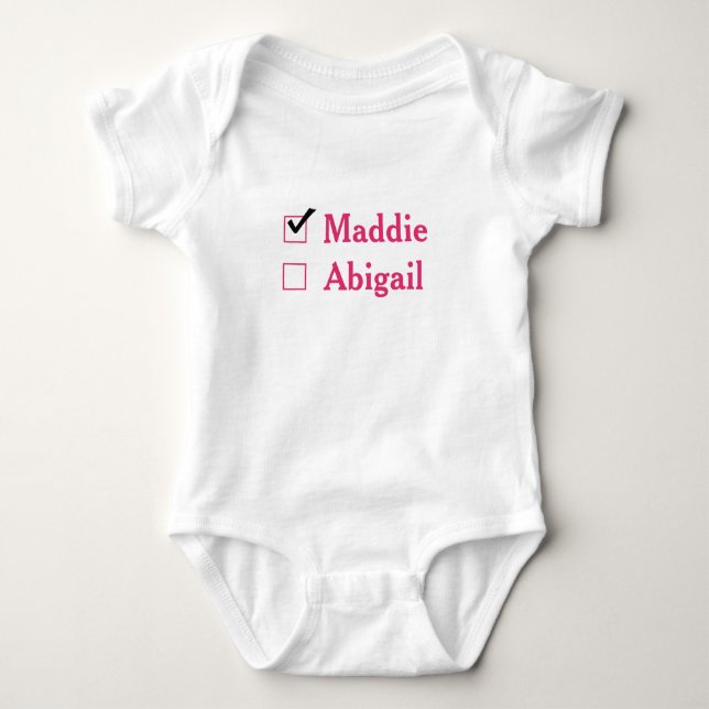Funny Twins Pink Baby Bodysuit Baby Strampler (Vorderseite)