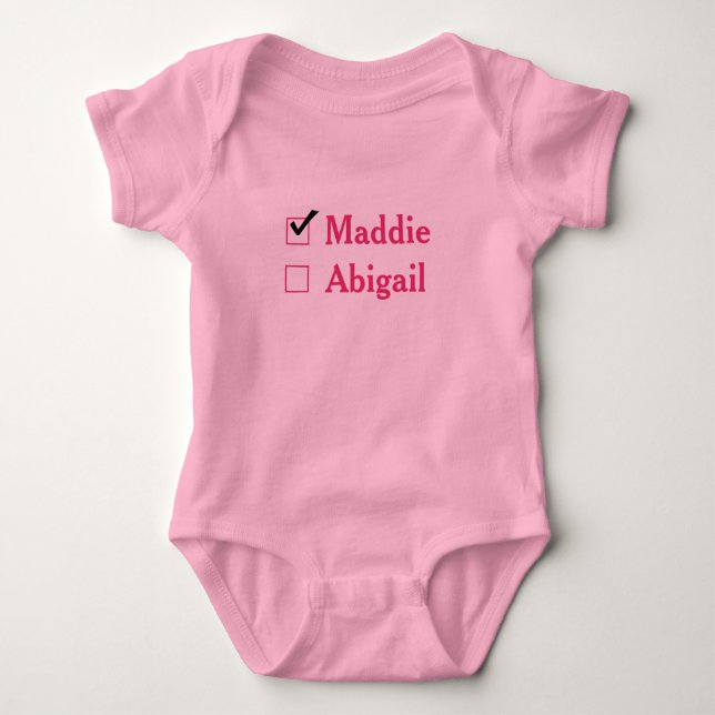 Funny Twins Pink Baby Bodysuit Baby Strampler (Vorderseite)