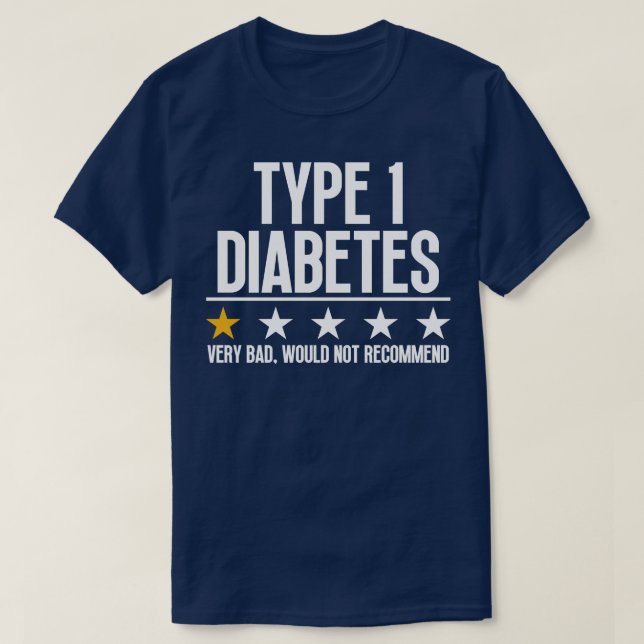 Funny Typ 1 Diabetes 2 T-Shirt (Design vorne)