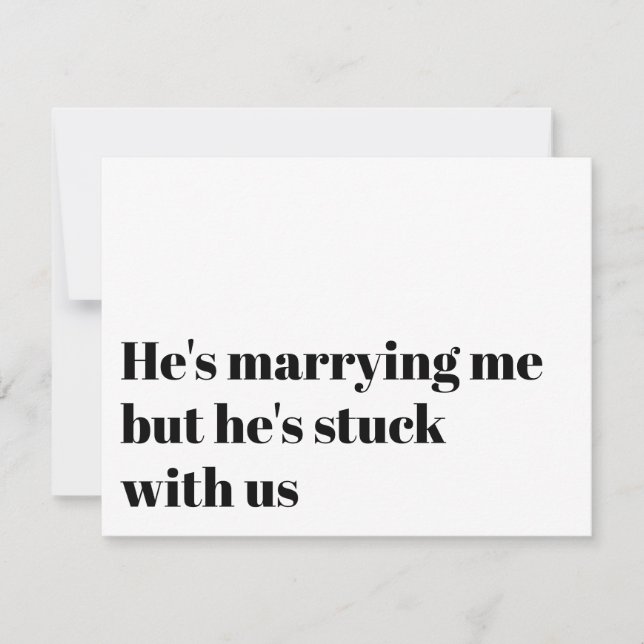 Funny Typografie Bridesmaid Vorschlag Einladung (Vorderseite)