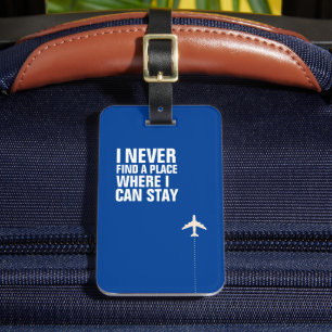 Funny Typografy Airplane Travel Gepäckanhänger
