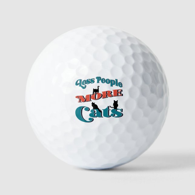 Funny Typografy Kitten Cats Golfball (Vorderseite)