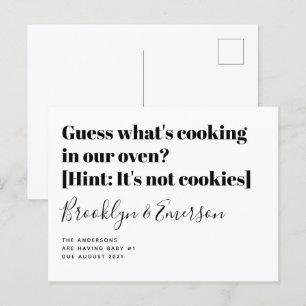 Funny Typografy Pregnancy Ankündigung