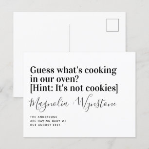 Funny Typografy Pregnancy Ankündigung