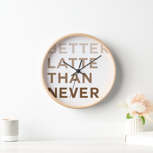 Funny Typografy Wall Clock Uhr (Zuhause)