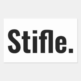 Funny Typografy Zitat stiffbe ruhig sarkastisch Rechteckiger Aufkleber