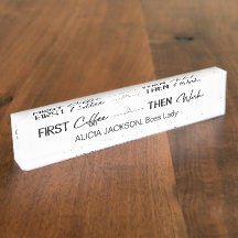 Funny typography black and white Zuhause office