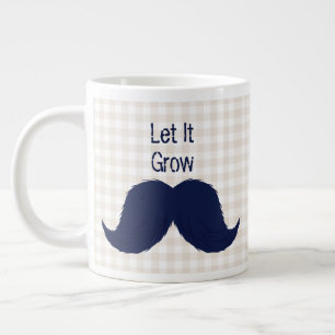 Funny typography mustache Jumbo-Tasse