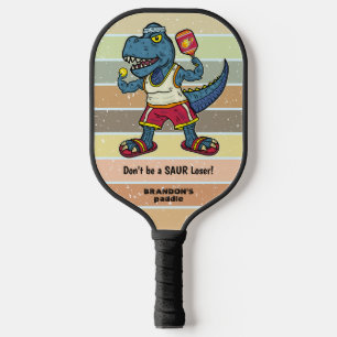 Funny Tyrannosaurus Rex Retro Saur Loser Custom Pickleball Schläger