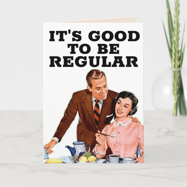 FUNNY ÜBER DEM HILFSRETRO KACKTE BIRTHDAY CARD KARTE (Vorderseite)