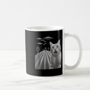 Funny überraschend beängstigend Katze Selfie mit B Kaffeetasse