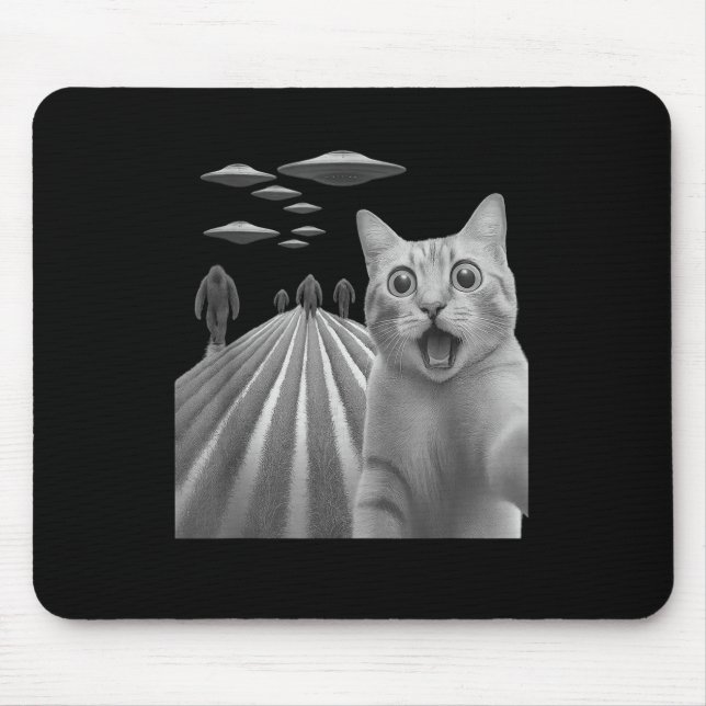 Funny überraschend beängstigend Katze Selfie mit B Mousepad (Vorne)