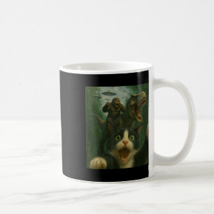 Funny überraschend beängstigend Katze Selfie T-rex Kaffeetasse