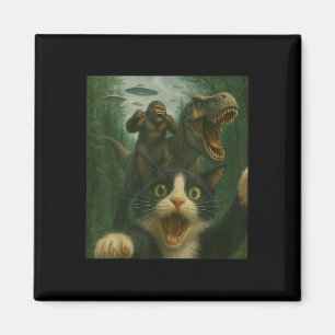Funny überraschend beängstigend Katze Selfie T-rex Magnet
