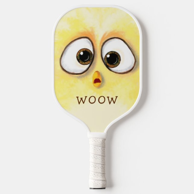 Funny überraschend Hühnerpickleball Paddle Cartoon (Vorderseite)