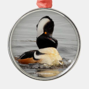 Funny überraschend Merganser Wasservögel Ente Ornament Aus Metall