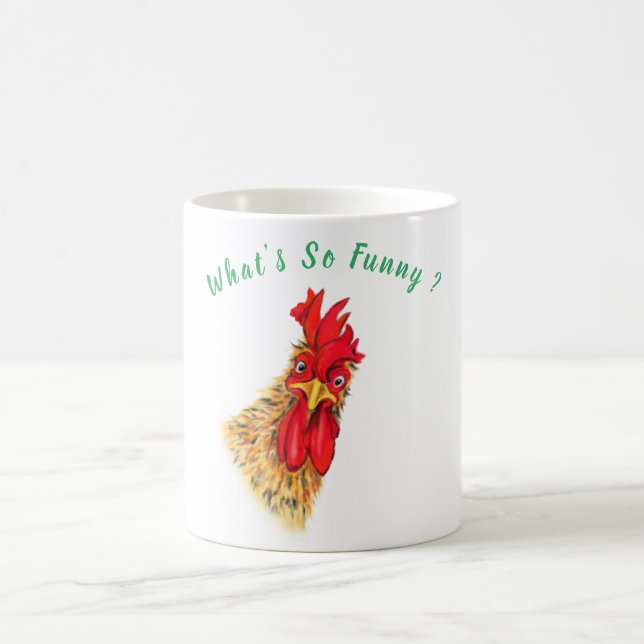 Funny überraschend Rooster-Tasse mit Text Kaffeetasse (Mittel)