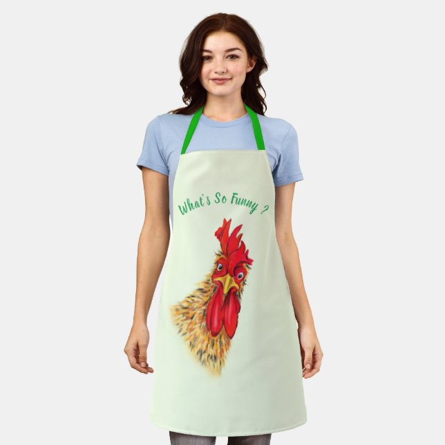 Funny Überraschende Rooster-Schürze - Benutzerdefi Schürze (Getragen)