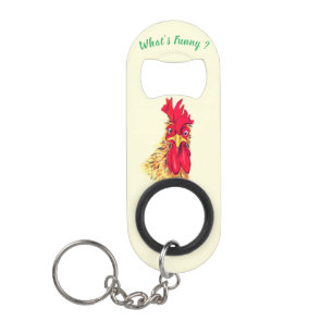 Funny Überraschender Rooster Schlüsselanhänger Fla Mini Flaschenöffner