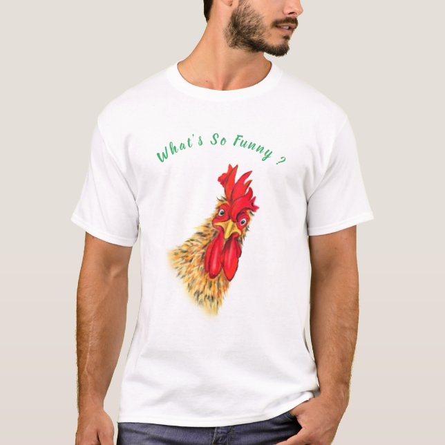 Funny Überraschender Rooster-T - Shirt - Benutzerd (Vorderseite)