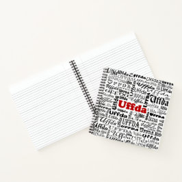 Funny Uffda Norwegischer Ausdruck Schwarz & Roter Notizbuch