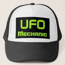 Funny UFO Alien Herren Mechanic Hat Geschenk Truckerkappe