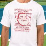 Funny Uggli Christmas Sweater Custom Pickleball T-Shirt<br><div class="desc">Mit diesem phantastischen Hemd werden Sie während der Ferienzeit auf den Pickleball-Plätzen getroffen. Das Design besticht durch eine Vintage Weihnachtswand,  pickleballs und Weihnachtsdekorationen. Fügen Sie drei Zeilen benutzerdefinierten Text hinzu. Ideal für einen Urlaub pickleball Geschenk geben.</div>
