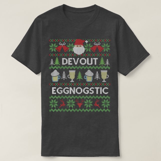 Funny Uggli Christmas Sweater Devout Eggnostic T-Shirt (Design vorne)