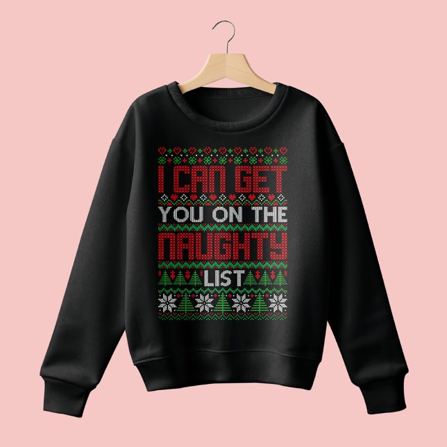 Funny Uggli Christmas Sweater Naughty List Strick Sweatshirt (Von Creator hochgeladen)