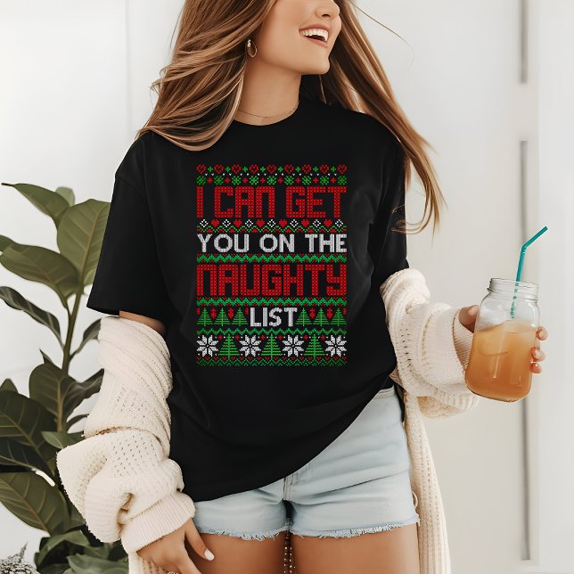 Funny Uggli Christmas Sweater Naughty List Strick Tri-Blend Shirt (Von Creator hochgeladen)