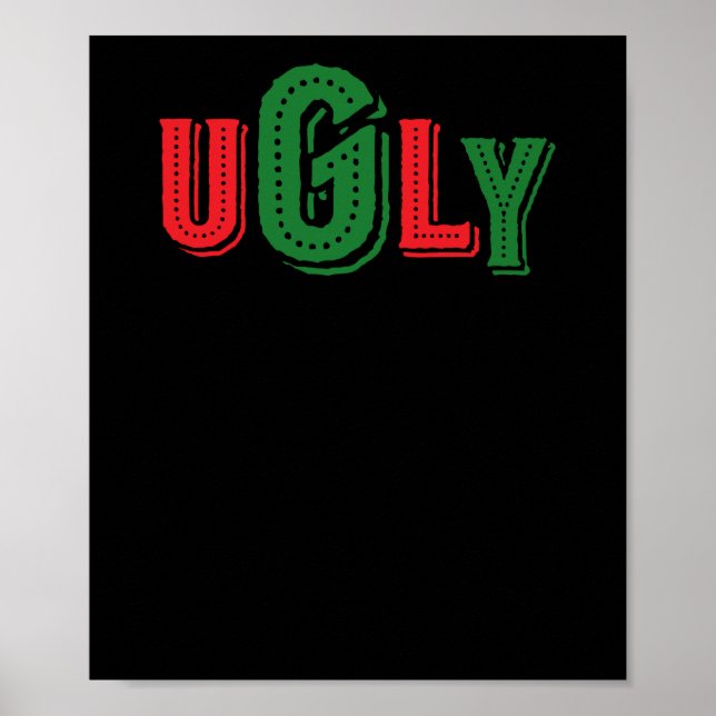 Funny Ugly Christmas Sweater Poster (Vorne)