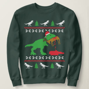 Funny Ugly Christmas Sweater Trex Reindeer Ugly Xm Sweatshirt